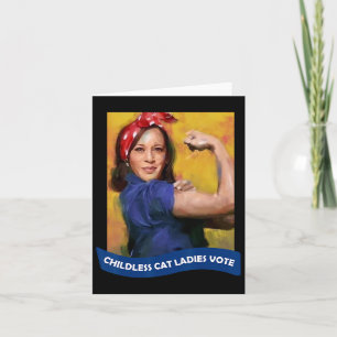 Carte Cat Ladies Vote Kamala 2024 Rosie Le Riveter