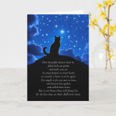 Carte Cat Loss Sympathy with Cat Looking into Heaven (Fleur jaune)