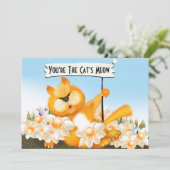 Carte Cat Meow Funny Birthday (Debout devant)