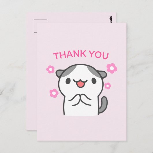 Carte Cat Merci (Devant / Derrière)