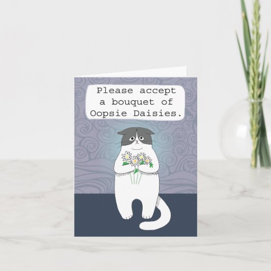 Carte Cat Mess Excusses Cat Accident Oopsie Désolé (Devant)