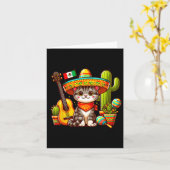 Carte Cat mexicain Cinco De Mayo Kitten Faisons la fête (Fleur jaune)