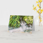 Carte Cat Napping (Fleur jaune)