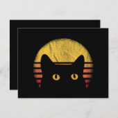 Carte Cat Retro Vintage (Devant / Derrière)