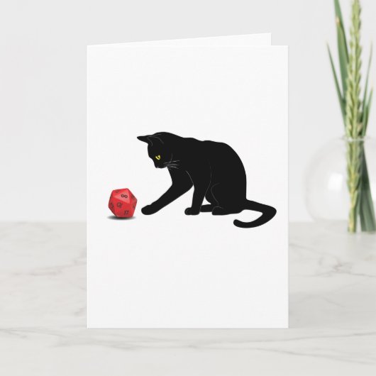 Carte Cat Rolling Dice RPG Rôle Jeu Jeux Jeu Jeu Lov (Devant)
