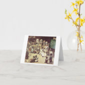 Carte Cat School by Louis Wain Note Card (Fleur jaune)