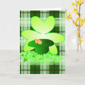 Carte Cat St. Patrick's Day Greeting Card (Fleur jaune)