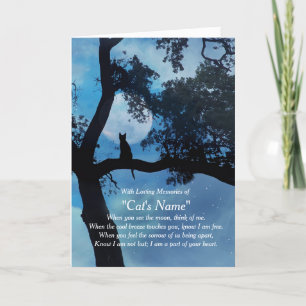 Carte Cat Sympathy Custom Name Sympathy Card