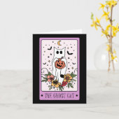 Carte Cat Tarot Card Ghost Halloween Citrouille Chat Lov (Fleur jaune)