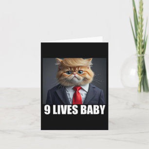 Carte Cat Trump 9 Lives Baby Trump 2024 Victoire remport