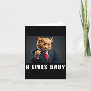 Carte Cat Trump 9 Lives Baby Trump 2024 Victoire remport