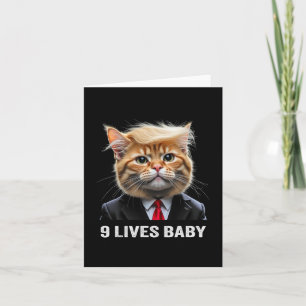 Carte Cat Trump 9 Lives Baby Trump 2024 Victoire remport