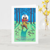 Carte Cat Valentine, Louis Wain (Fleur jaune)