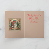Carte Cat Wearing A Santa Hat Merry Christmas Photo Boot (Intérieur)