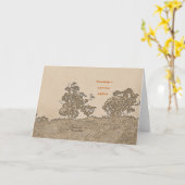 Carte "Catalina Trees #2" avec un poème : Une amitié sim (Fleur jaune)