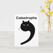 Carte Catastrophe Comma Chat Noir Drôle Dire Chat Comme (Fleur jaune)