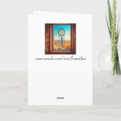 Carte Catcher de rêve orange et bleu dans une fenêtre dé (Dos)