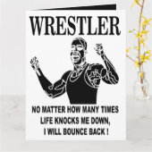 Carte Catcheur Message d'inspiration de catch (Fleur jaune)