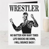 Carte Catcheur Message d'inspiration de lutte Salutation (Devant)