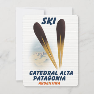 Carte Catedral Alta Patagonia, Argentine poster ski