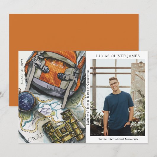 Carte Catégorie de diplômes en géographie Sciences (Devant / Derrière)