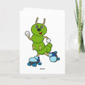 Carte Caterpillar à Patinage en ligne avec patins à roul (Dos)