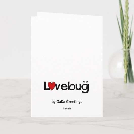 Carte Caterpillar aiment l'insecte (Dos)