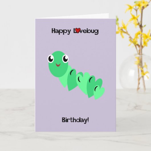 Carte Caterpillar aiment l'insecte (Fleur jaune)