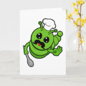 Carte Caterpillar comme cuire à la cuillère (Fleur jaune)