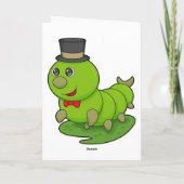 Carte Caterpillar en Gentleman avec Cylindre (Dos)