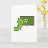 Carte Caterpillar en tant qu'enseignant avec tableau noi (Fleur jaune)