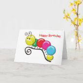 Carte Caterpillar sur une brindille (Fleur jaune)