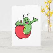 Carte Caterpillar with Apple (Fleur jaune)