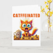 CARTE CATFFEINÉ (Fleur jaune)