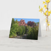 Carte Cathedral Rock and Stream in Sedona Arizona (Fleur jaune)