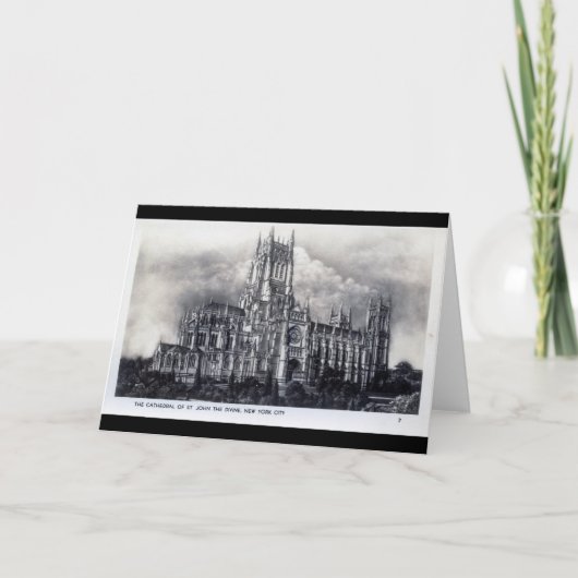 Carte Cathédrale de St John le divin, cru de NYC (Devant)