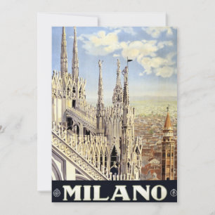 Carte Cathédrale gothique de Milan Italie Duomo Voyage V