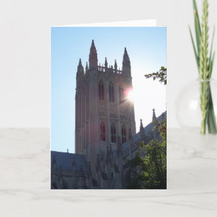 Carte Cathédrale nationale de Washington au crépuscule