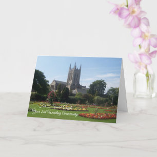 Carte Cathédrale Personnalisée 2e anniversaire Mariage