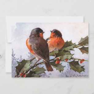 Carte Catherine Klein : Robins sur Holly