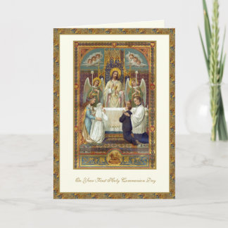 Carte Catholic First Holy Communion Jesus Angels