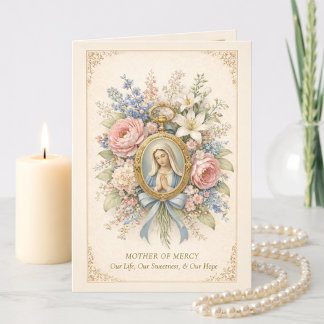 Carte Catholic Mother of Mercy Marian Prayer 