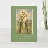 Carte Catholic Priest St. Patrick's Day Jesus  (Devant)