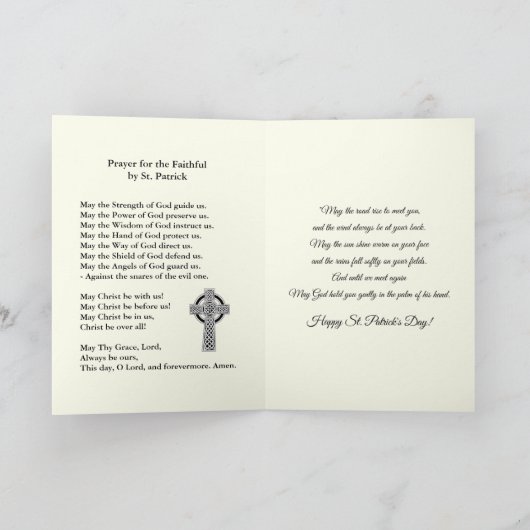 Carte Catholic Priest St. Patrick's Day Jesus  (Intérieur)