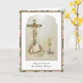 Carte Catholic RCIA Initiation dans la Foi Église (Fleur jaune)