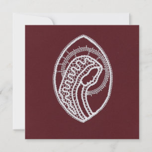Carte Catholic Sainte Vierge Marie, dentelle