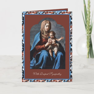 Carte Catholic Sympathy Virgin Mary Jesus Rosary