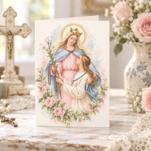 Catholic Vierge Marie Rosaire Vintage