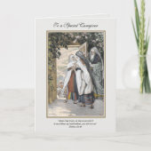 Carte Catholique aidante Marie visite Elizabeth Religieu (Devant)