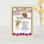 Carte Catholique de bouquet de chapelet de St Therese (Fleur jaune)